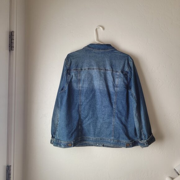 Dressbarn Medium Wash Jean Jacket - Picture 7 of 8